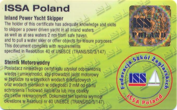 Inland Power Yacht Skipper — sternik motorowodny